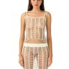 Women My Beachy Side | Pavlova Beaded Tiered Mini Skirt White