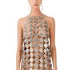 Women My Beachy Side | Mochi Caramel Leather Mini Dress Bronze