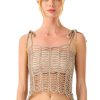 Women My Beachy Side | Pavlova Hand-Crochet Beaded Top Bronze