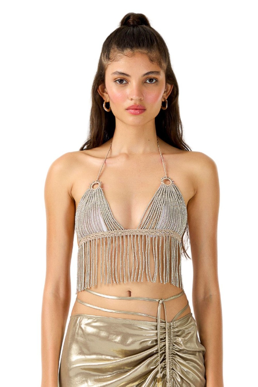 Women My Beachy Side | Sorbet Shimmer Hand-Crochet Top Bronze