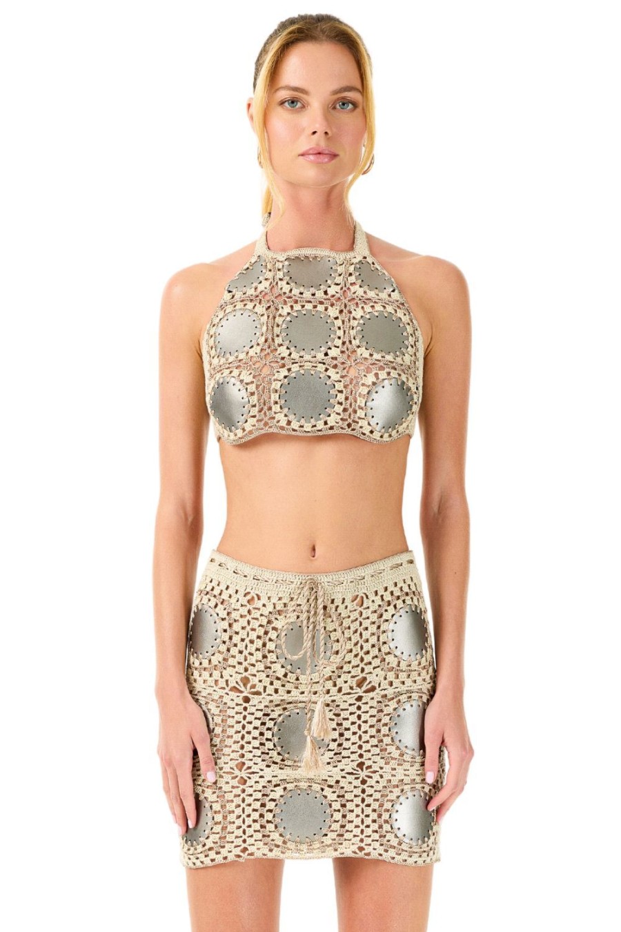 Women My Beachy Side | Taffy Hand-Crochet Mini Skirt Bronze