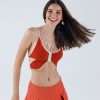 Women My Beachy Side | Mimosa Butterfly Halter Top Red