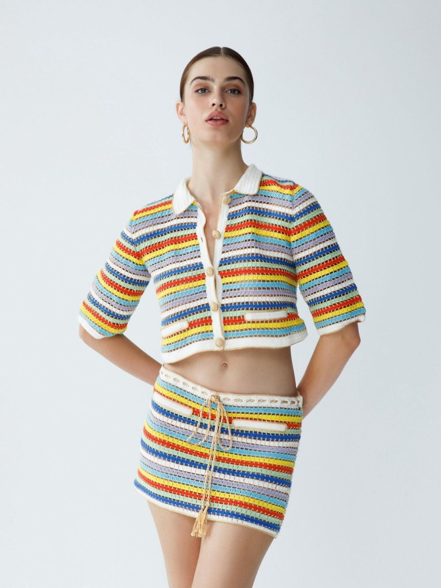 Women My Beachy Side | Sabrina Knit Mini Skirt Multicolor