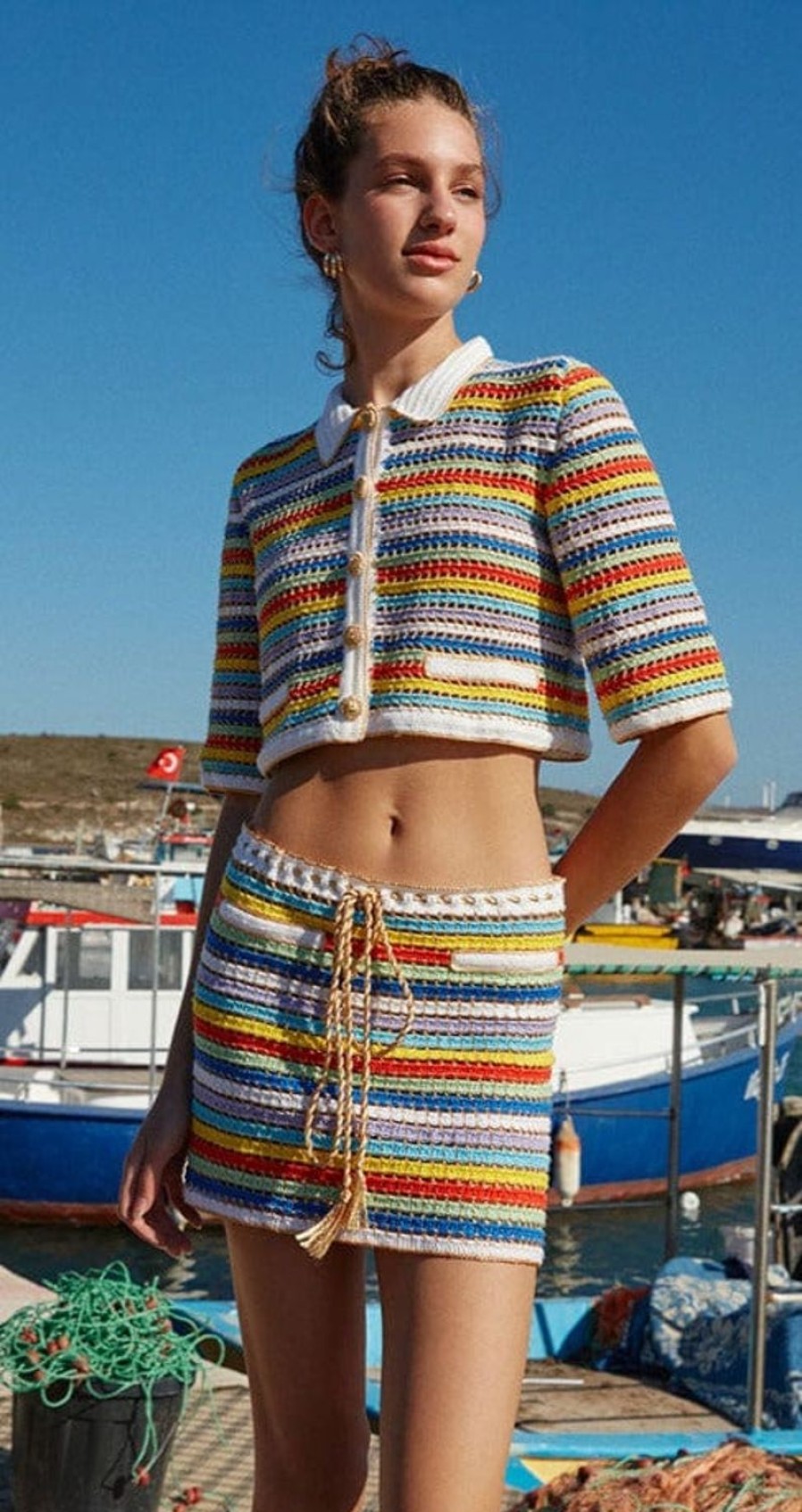 Women My Beachy Side | Sabrina Knit Mini Skirt Multicolor