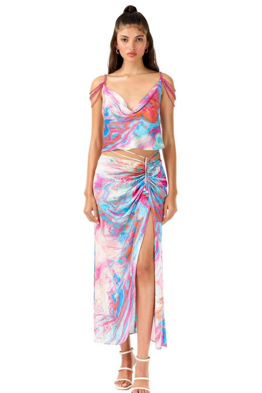 Women My Beachy Side | Cotton Candy Maxi Skirt Colorful