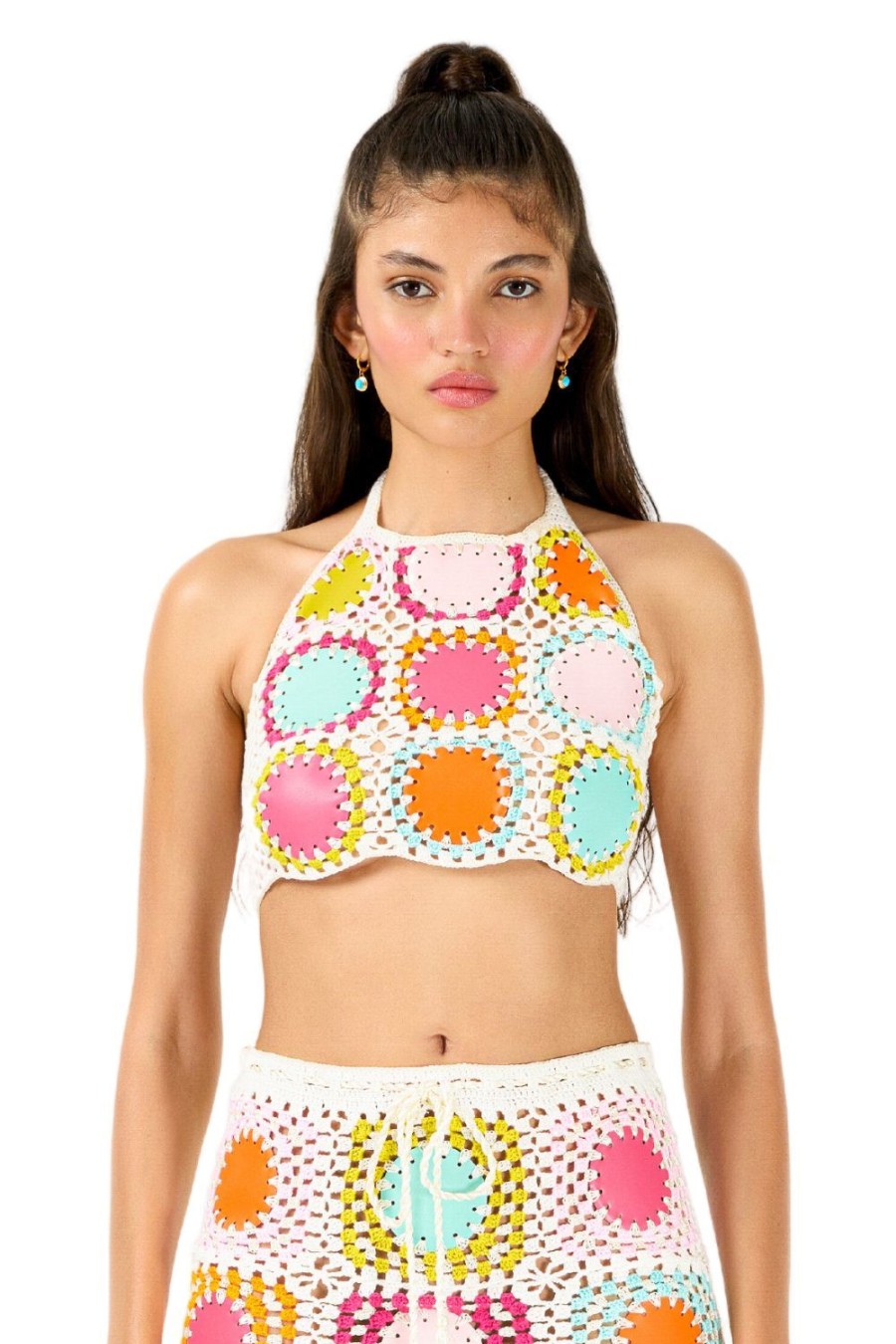 Women My Beachy Side | Taffy Hand-Crochet Crop Top Multicolor