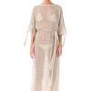 Women My Beachy Side | Toffee Hand-Crochet Maxi Belted Dress Stone