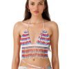 Women My Beachy Side | Sorbet Multi Shimmer Hand-Crochet Top Colorful