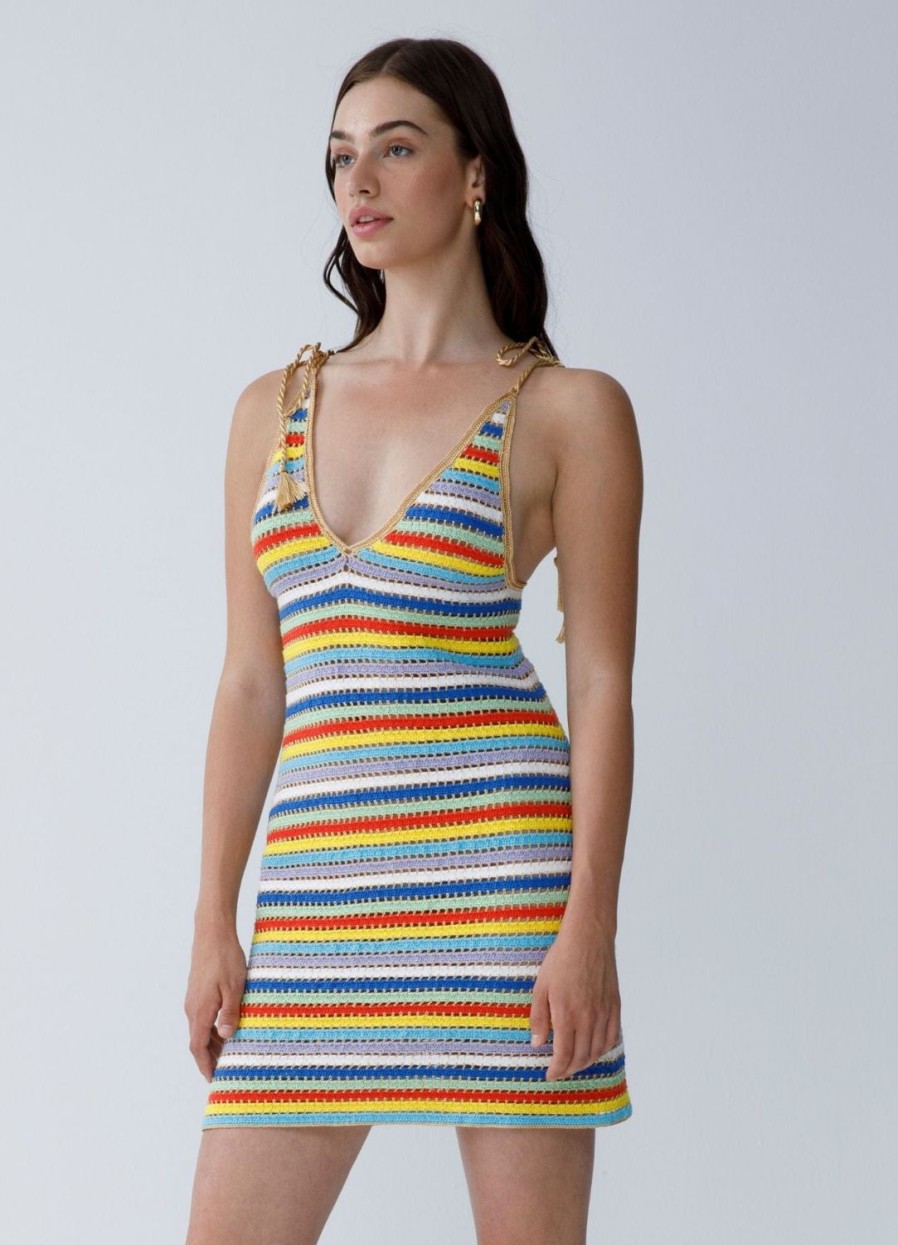 Women My Beachy Side | Ali Strappy Mini Dress Multicolor