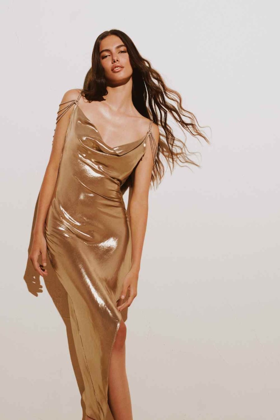 Women My Beachy Side | Charlotte Bronze Shimmer Dress Bronz Shimmer