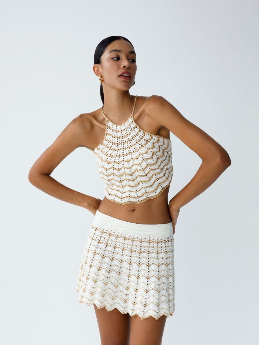 Women My Beachy Side | Regina Crochet Skirt White