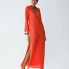 Women My Beachy Side | Anouk Vneck Caftan Red