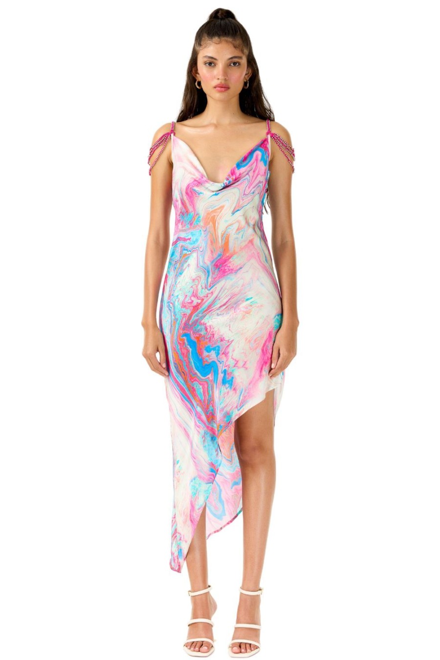 Women My Beachy Side | Cotton Candy Side Slit Dress Colorful