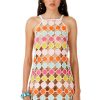 Women My Beachy Side | Mochi Rainbow Leather Mini Dress Colorful