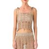 Women My Beachy Side | Pavlova Hand-Crochet Beaded Mini Skirt Bronze