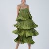 Women My Beachy Side | Angelica Fringed Maxi Dress Green