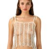 Women My Beachy Side | Pavlova Hand-Crochet Beaded Top White