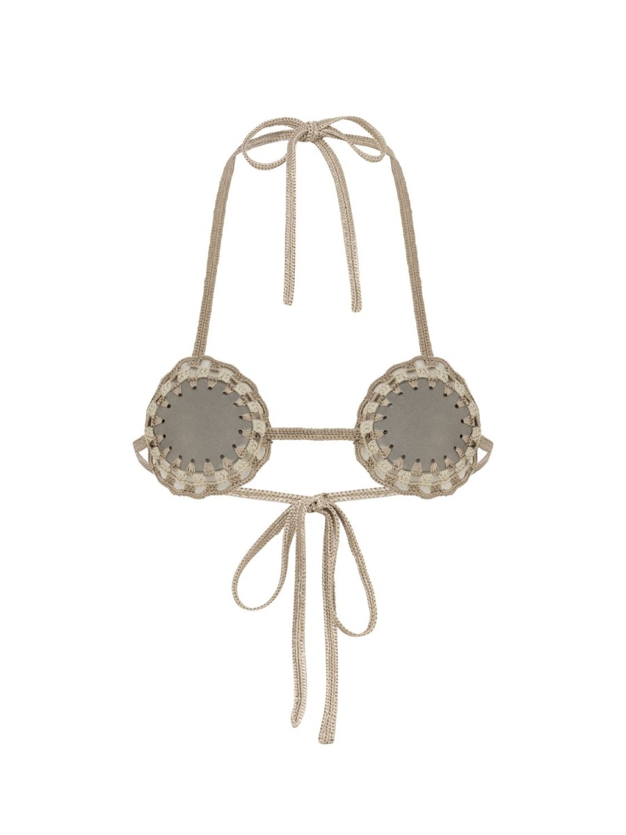 Women My Beachy Side | Mochi Hand-Crochet Bikini Top Bronze