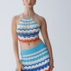 Women My Beachy Side | Regina Crochet Halter Top Blue