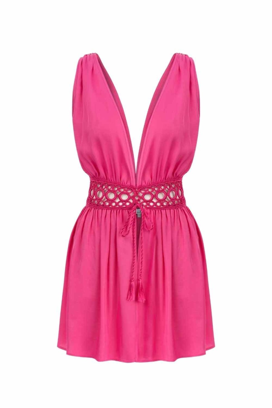 Women My Beachy Side | Ruby Low-Cut Mini Dress Pink