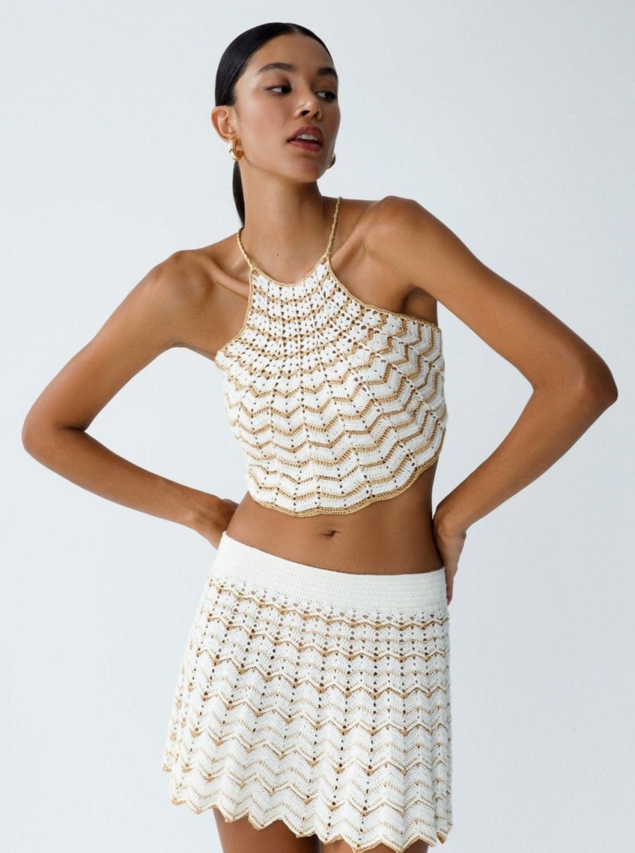 Women My Beachy Side | Regina Crochet Halter Top White