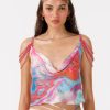 Women My Beachy Side | Cotton Candy Draped Top Multicolor