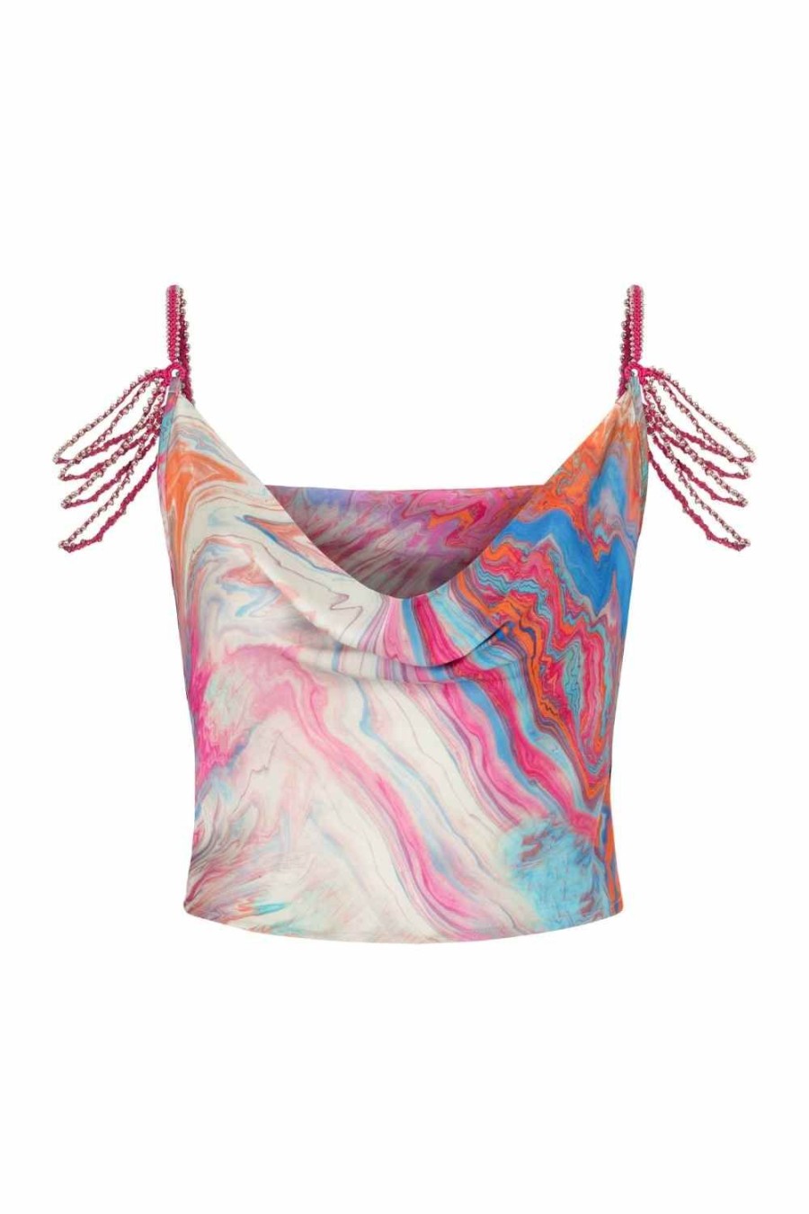 Women My Beachy Side | Cotton Candy Draped Top Multicolor