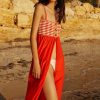 Women My Beachy Side | Anouk Empire Waist Maxi Dress Red