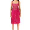 Women My Beachy Side | Biscotti Hand-Crochet Fringed Maxi Dress Pink