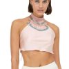 Women My Beachy Side | Begonia Beaded Halter Top Pink