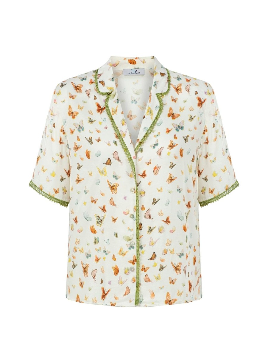 Women My Beachy Side | Monarch Pajama Shirt