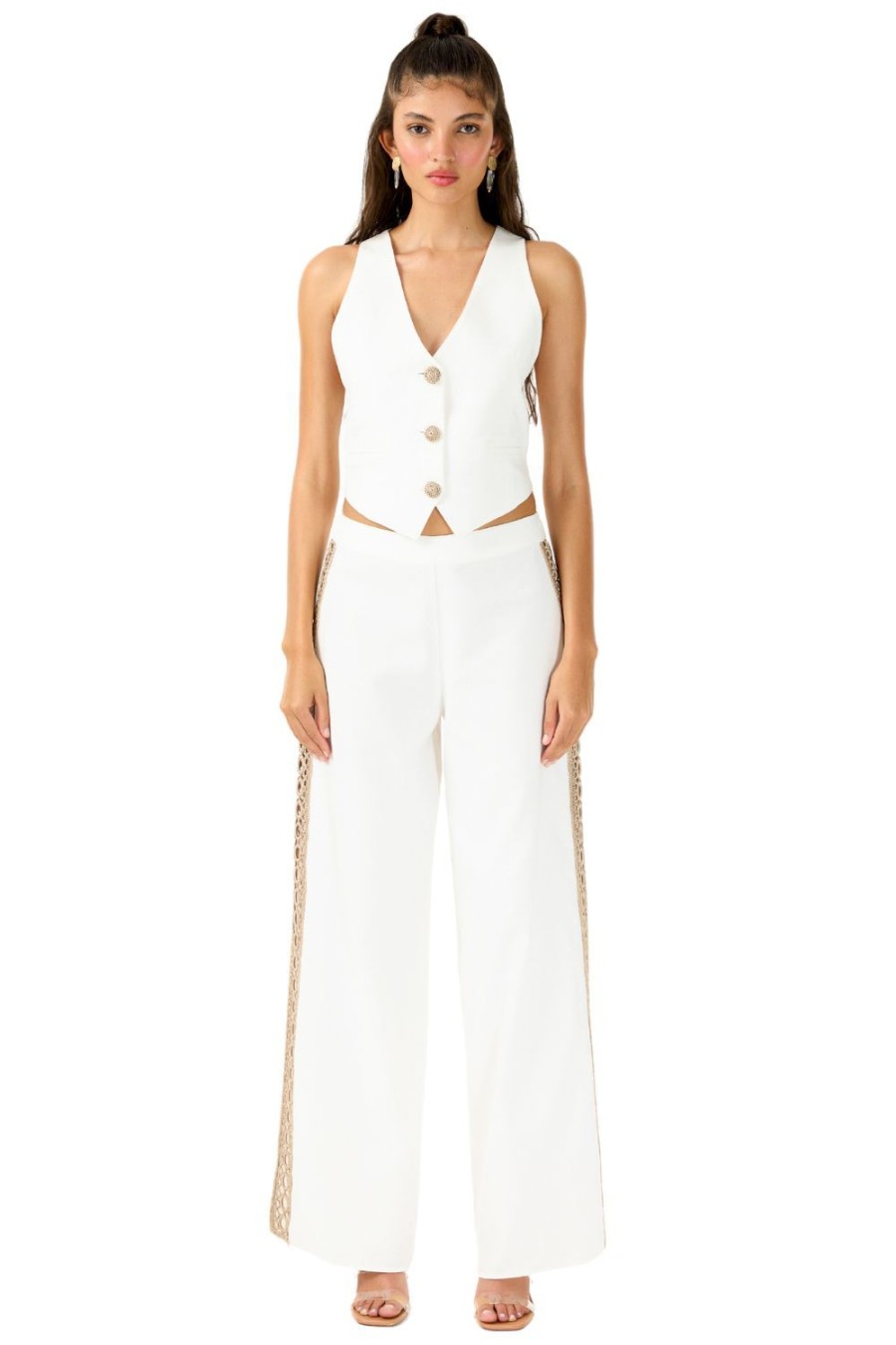 Women My Beachy Side | Coconut Wide Leg Pants White