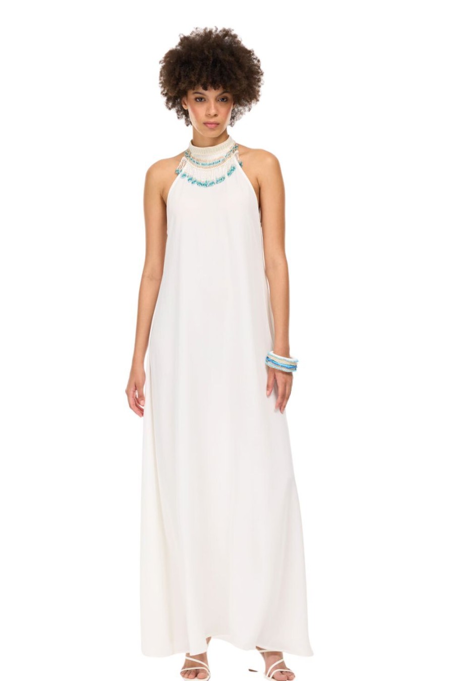 Women My Beachy Side | Begonia Halter Dress White