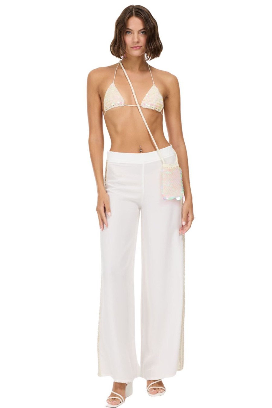 Women My Beachy Side | Begonia Wide Leg Pants White